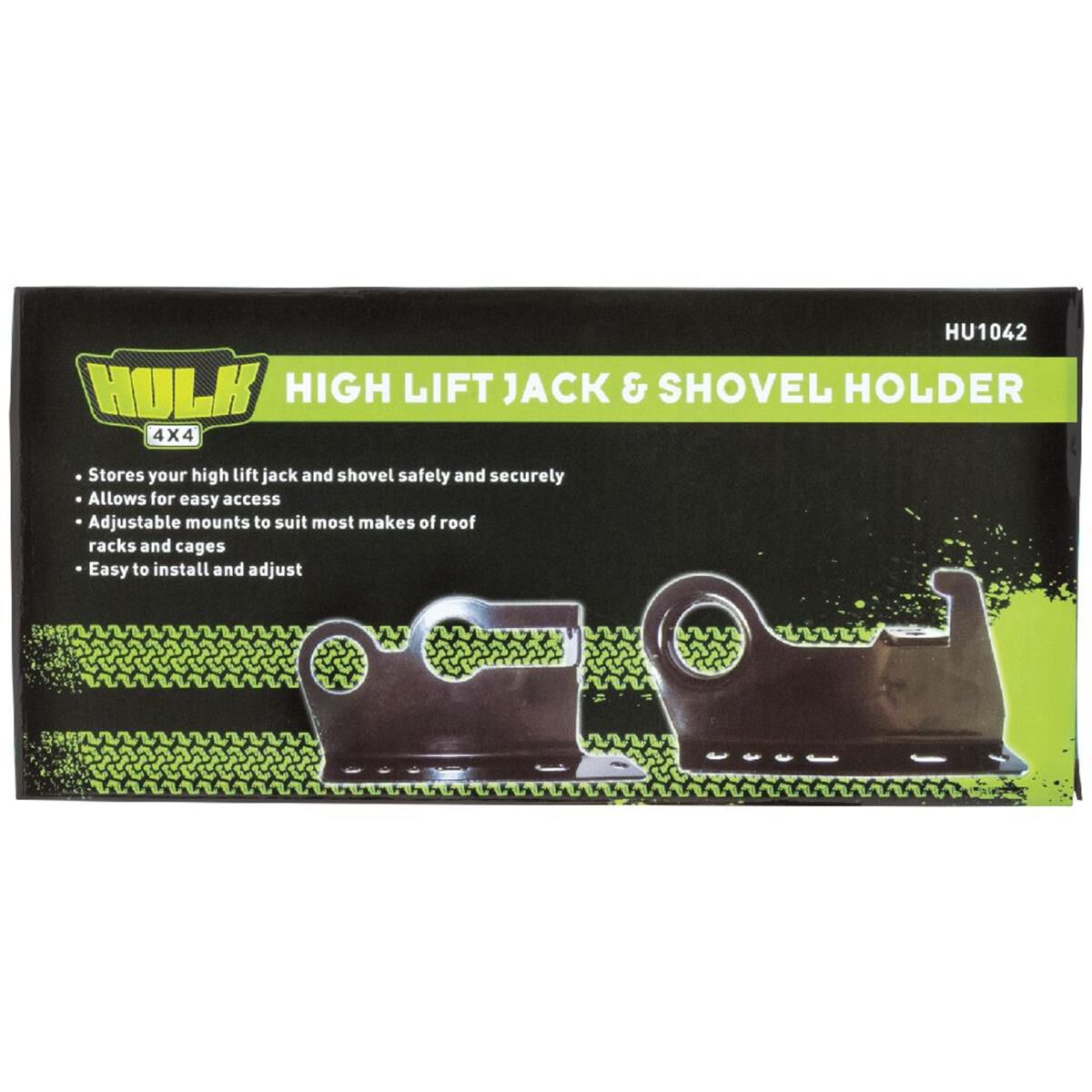 HIGH LIFT JACK & SHOVEL HOLDER ROOF MOUNTED      SUITS HU1010, , scaau_hi-res