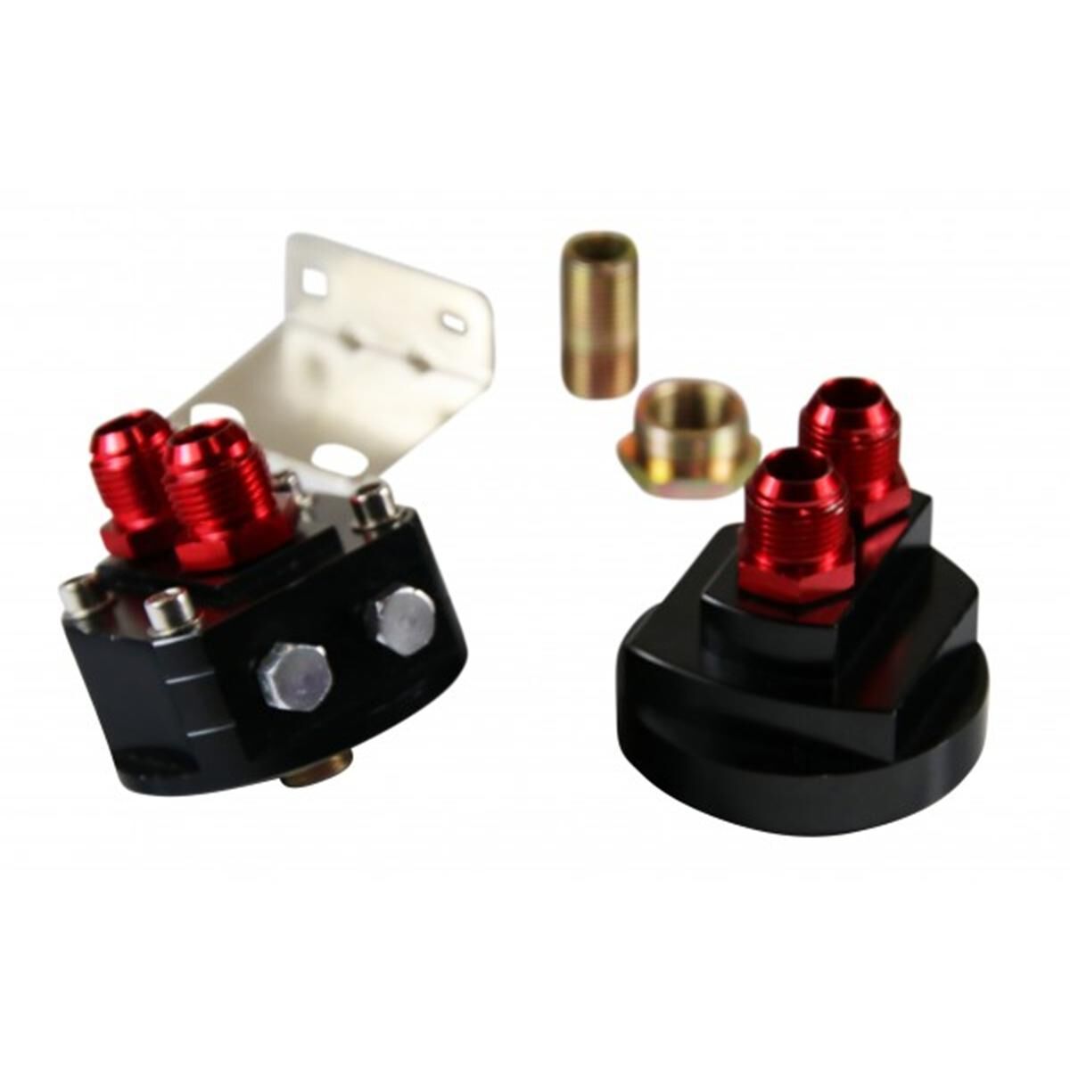 TFI Racing Oil Filter Relocation Male Sandwich Kit Black 3/4-16, 20x1.5 ...