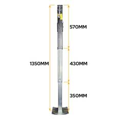 Sunrise Jack Stand Medium Duty 400mm Travel 7000Ibs Drop Pin & Attachment, , scaau_hi-res