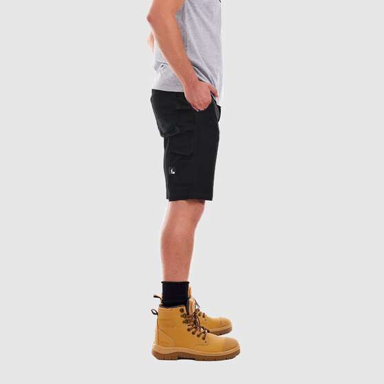 TRADIE FLEX CONTRAST CARGO SHORT BLACK 82, , scaau_hi-res
