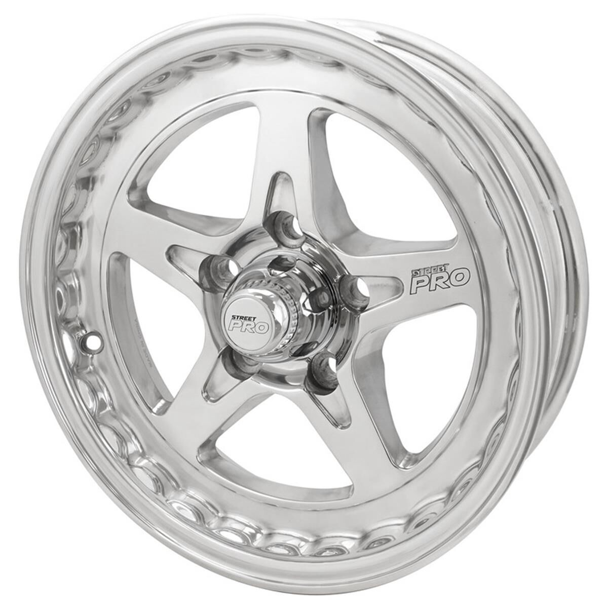 STREET PRO LL CONVO PRO WHEEL POLISHED 15X4' FOR FORD BOLT CIRCLE 5 X 4.50' (13) 2.0' BACK SPACE, , scaau_hi-res