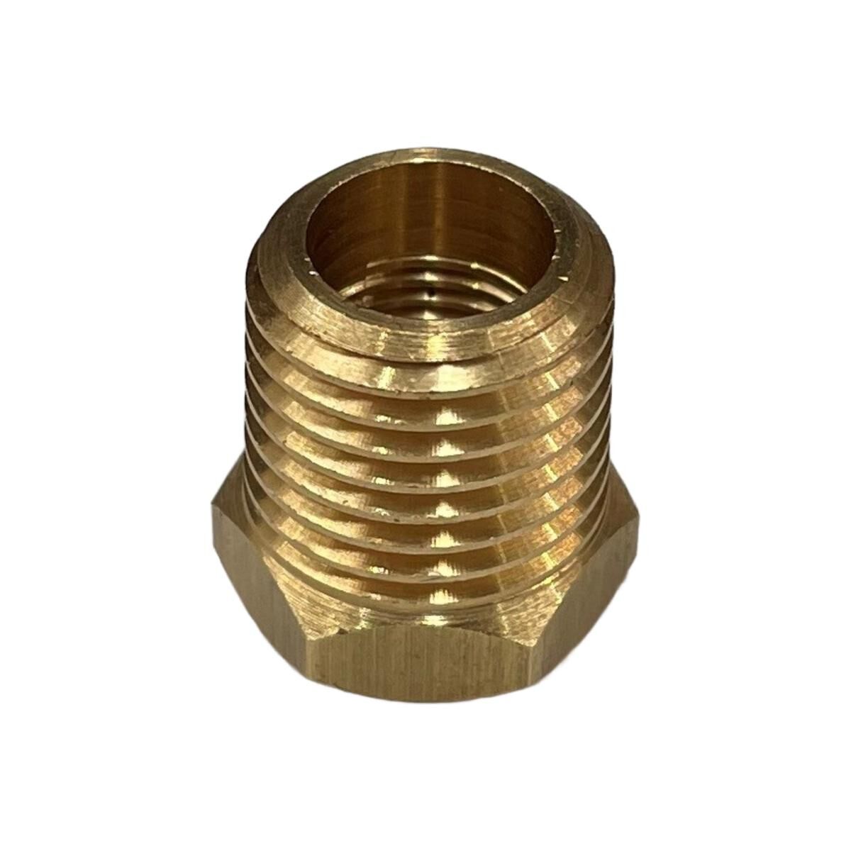 Brass Temp Bush Reducer 1/8 Npt x 1/4 Npt, , scaau_hi-res