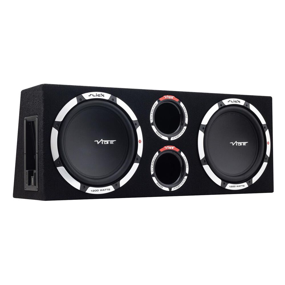 Vibe Slick Dual Subwoofers with Compact Enclosure 12", Twin Vented