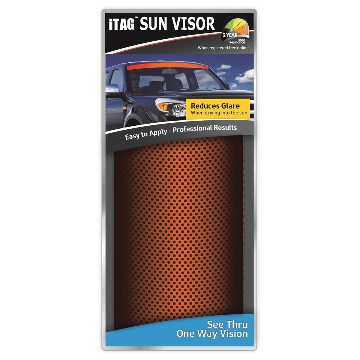 OTHER COLOUR ITAG SEE-THRU SUN VISOR, 1400MM X 150MM, , scaau_hi-res