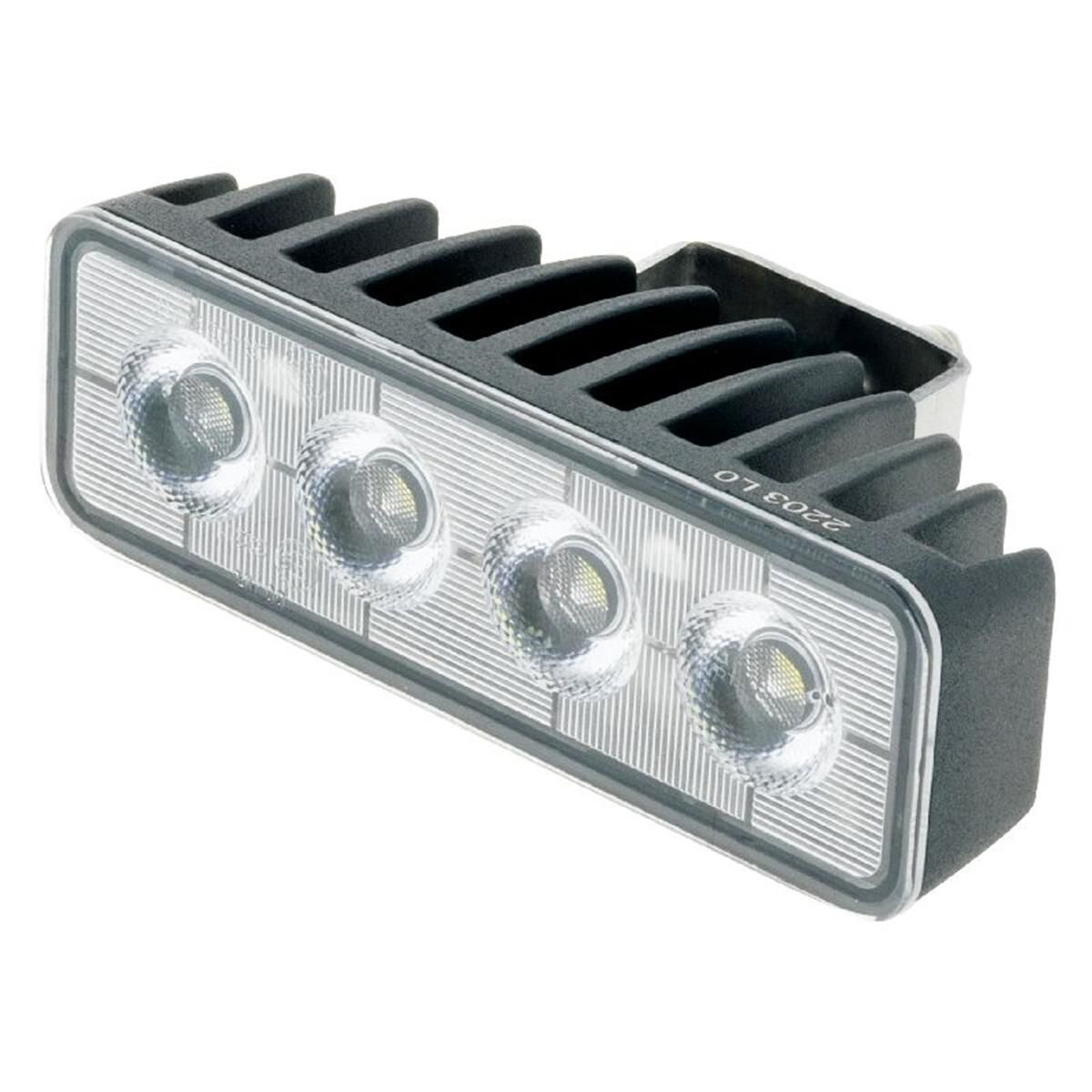 LED RECTGL WORKLAMP FLOOD BEAM70 Deg 9-36V 24W 4 LEDs BLACKHSNG 2,400 Lumens, , scaau_hi-res