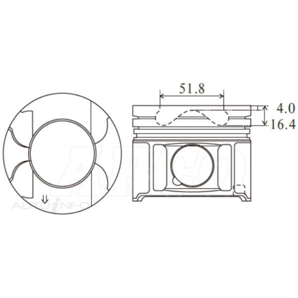 TOYOTA 1KD-FTV 'PISTON SET', , scaau_hi-res
