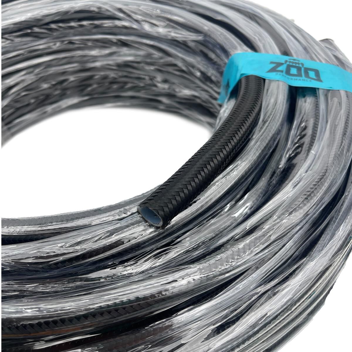 200 SERIES AN4 PTFE BLACK STAINLESS STEEL BRAIDED HOSE, , scaau_hi-res