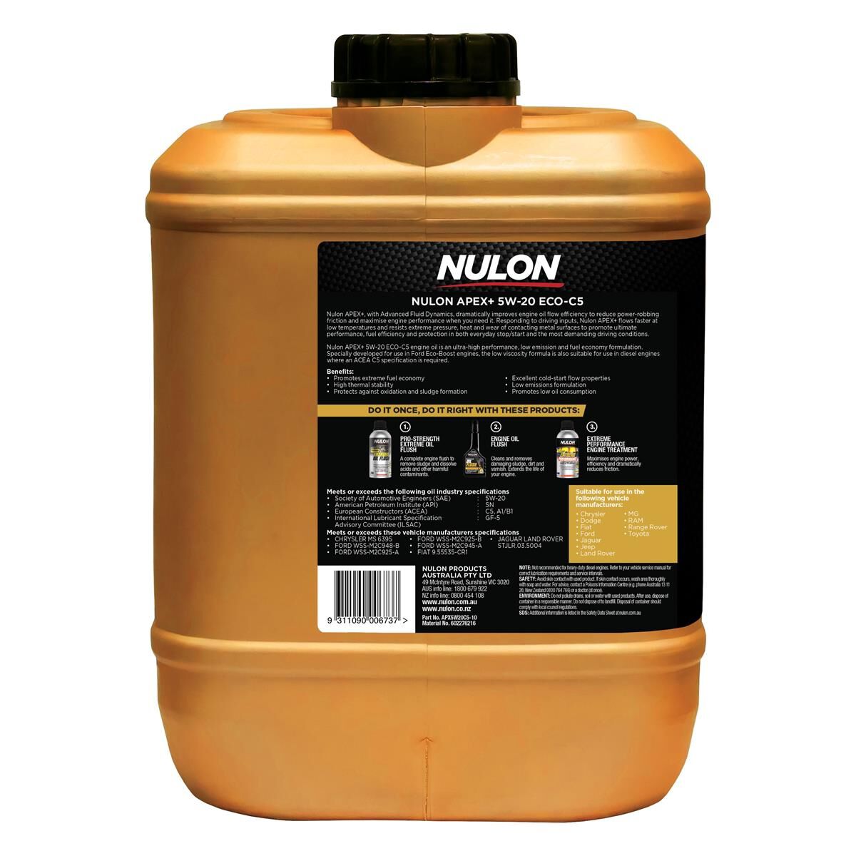 10L NULON APEX+ 5W-20 ECO C5, , scaau_hi-res