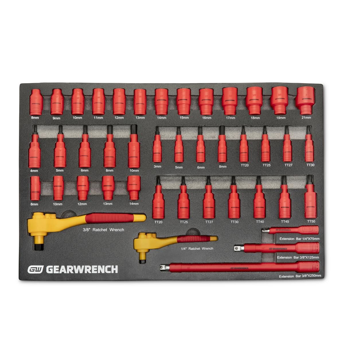 72 PIECE 1/4" AND 3/8" DRIVE VDE INSULATED TOOL SET, , scaau_hi-res