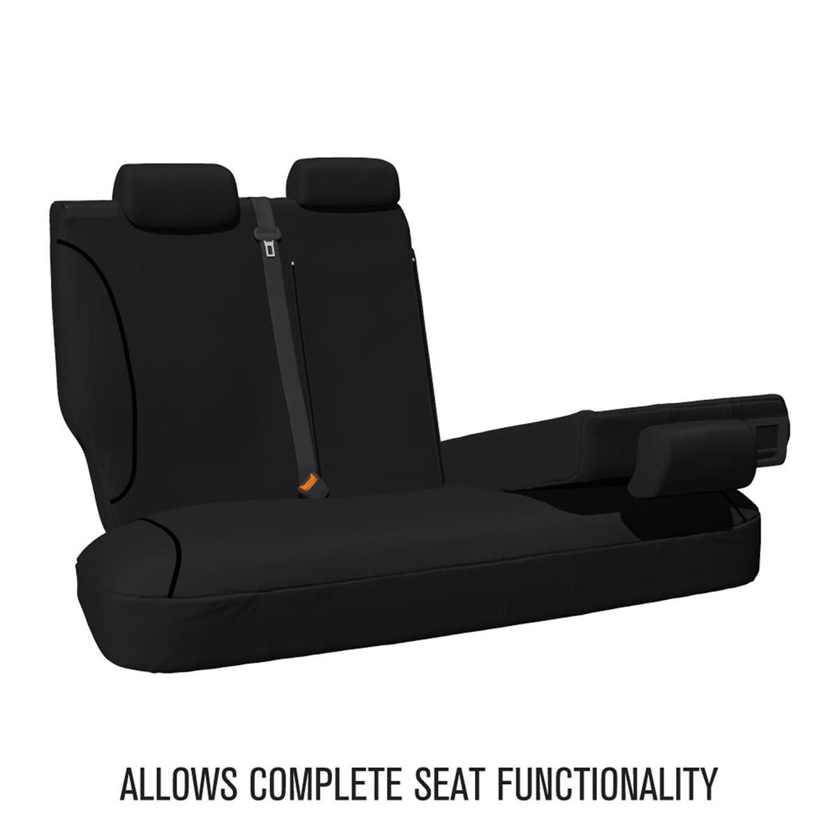 TRADIES CANVAS READY MADE SEAT COVERS - REAR, BLACK, SUITS ISUZU MU-X, , scaau_hi-res