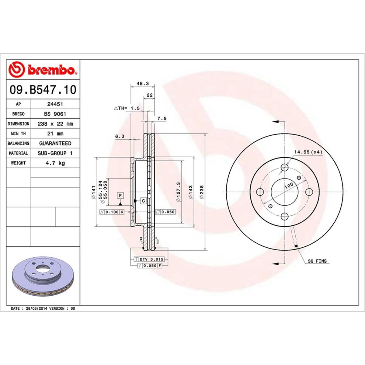 BREMBO DISC ROTOR, , scaau_hi-res