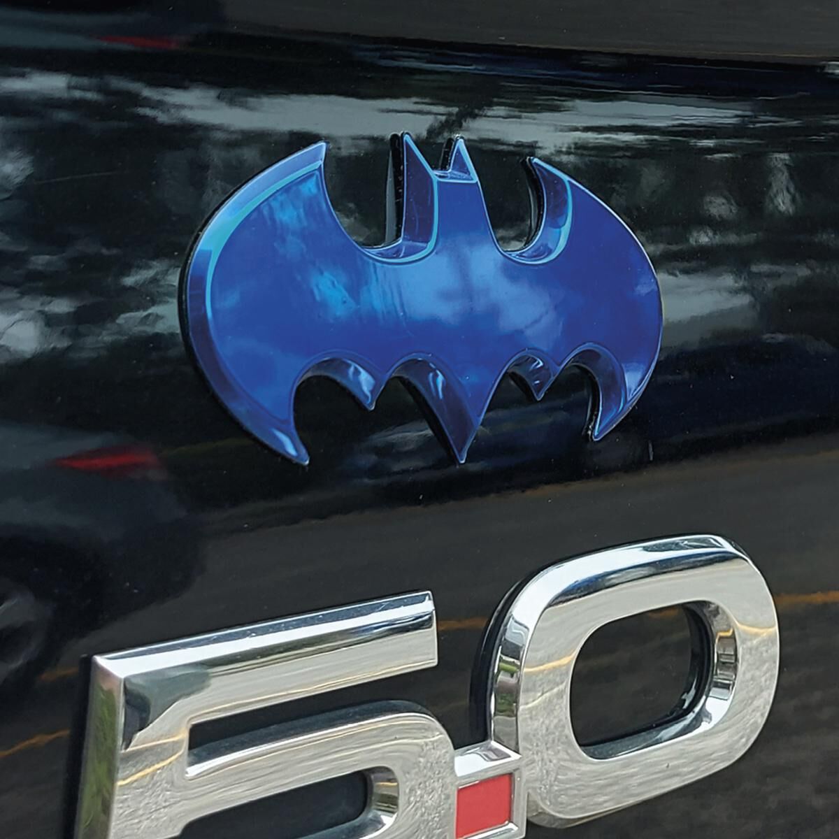 DC BATMAN 1989 BATWING 3D CAR EMBLEM (BLUE CHROME), , scaau_hi-res