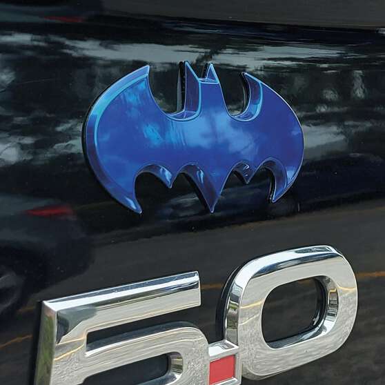 DC BATMAN 1989 BATWING 3D CAR EMBLEM (BLUE CHROME), , scaau_hi-res