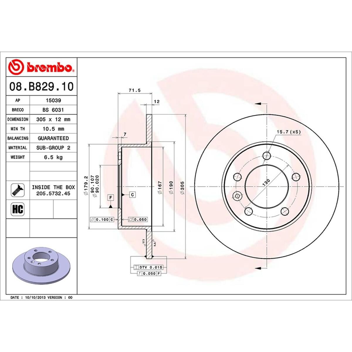 BREMBO DISC ROTOR, , scaau_hi-res