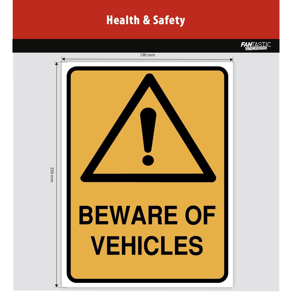 BEWARE OF VEHICLES SIGN 25CM, , scaau_hi-res