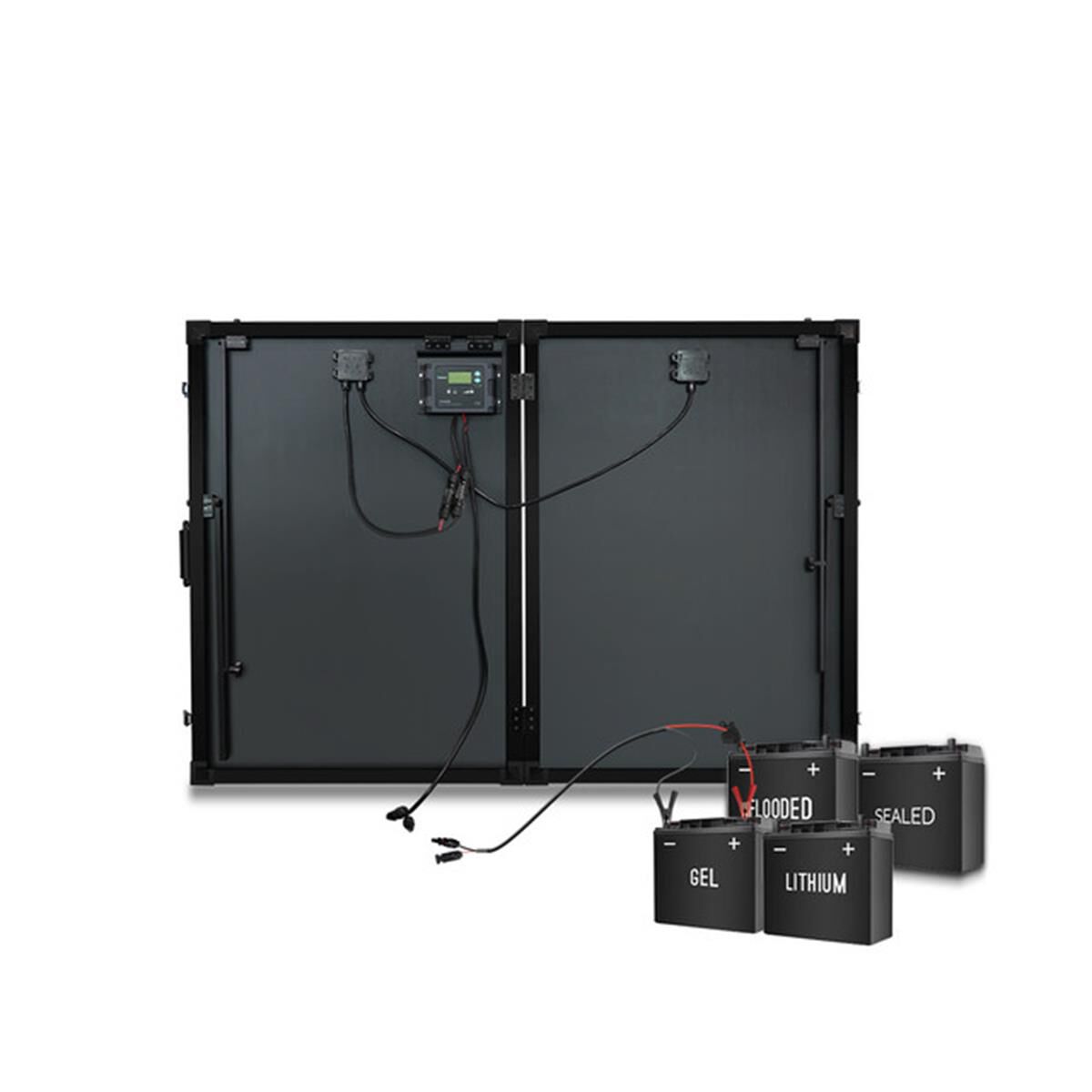 200 WATT 12 VOLT MONOCRYSTALLINE FOLDABLE SOLAR SUITCASE, , scaau_hi-res