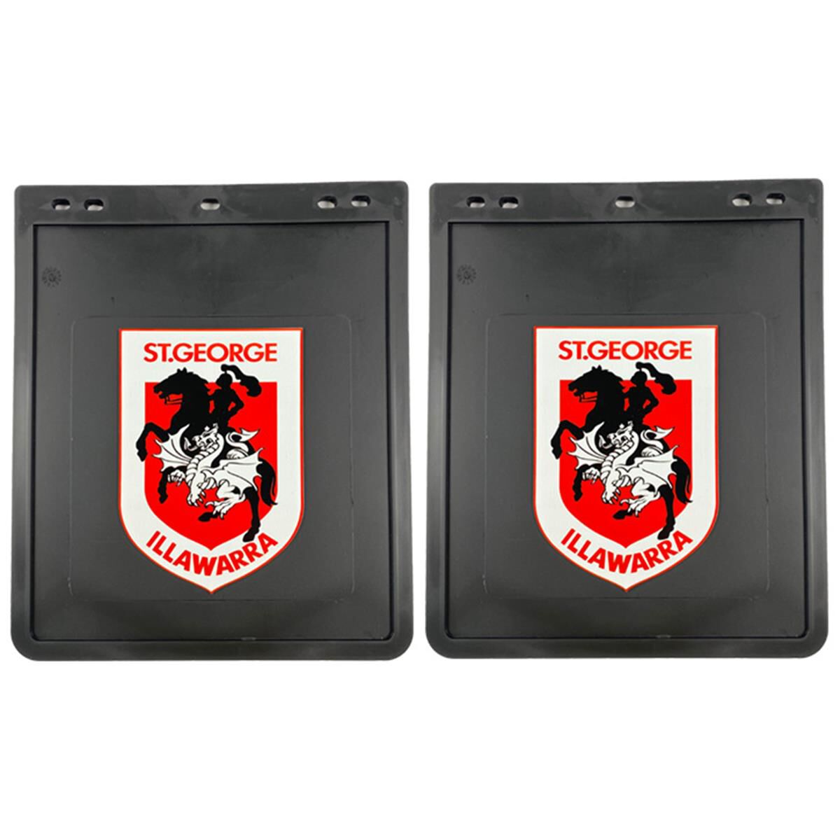 355MM DROP X 300MM WIDTH BLACK MONO MUDFLAP  - ST GEORGE, , scaau_hi-res