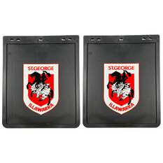 355MM DROP X 300MM WIDTH BLACK MONO MUDFLAP  - ST GEORGE, , scaau_hi-res