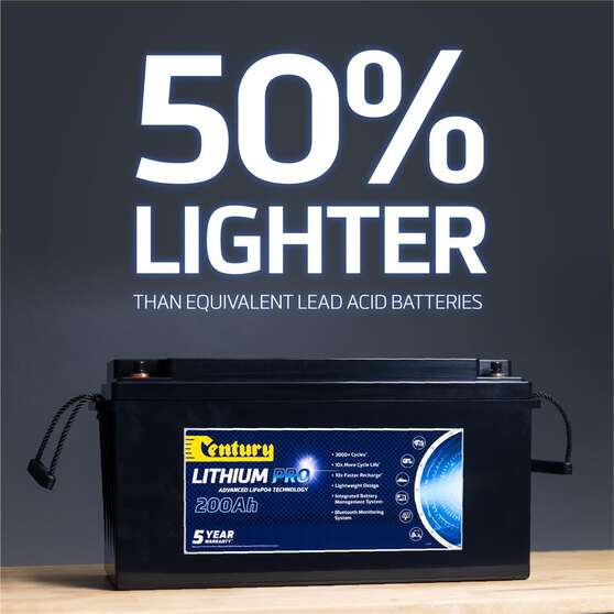 CENTURY DEEP CYCLE LITHIUM BATTERY 200AH C12-200XLI, , scaau_hi-res