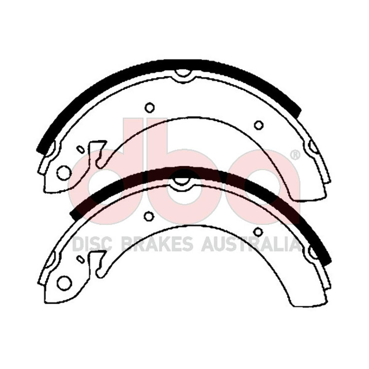 Street Series Brake Shoes [Mercedes MB100/Ssangyone Actron 254mm], , scaau_hi-res