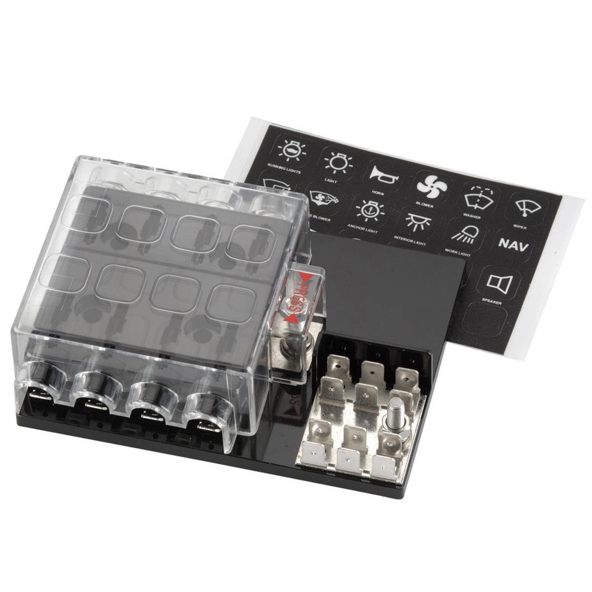 8 WAY FUSE BLOCK WITH GROUND, , scaau_hi-res