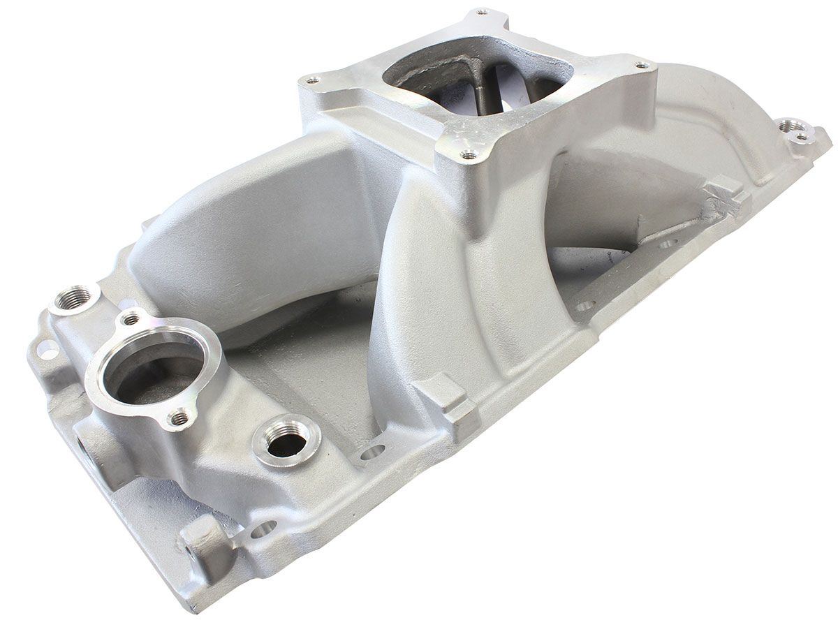 BBC HI RISE INTAKE MANIFOLD SINGLE PLANE OVAL 454 NATURAL, , scaau_hi-res
