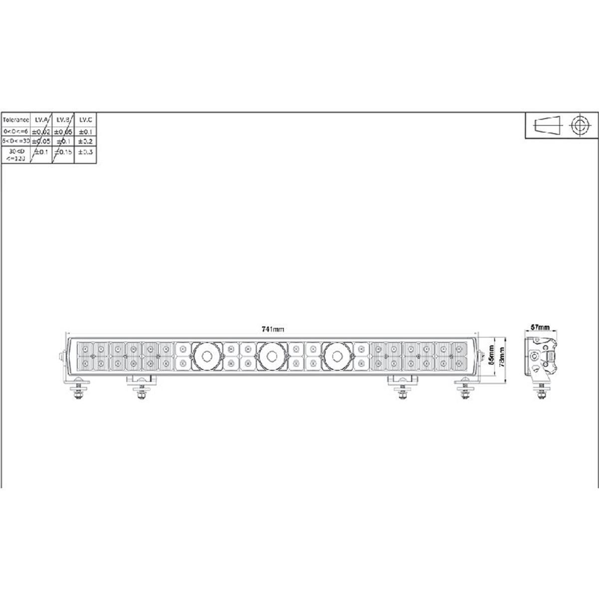 LASER LED DRIVING LMP LIGHTBARCOMBO BEAM 9-36V 204W 17,000Lmns 741mm LONG, , scaau_hi-res