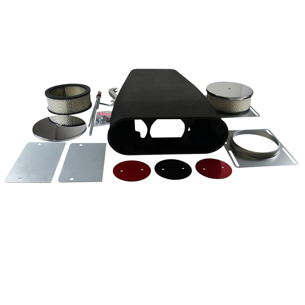 Plain Scoop (Mr Gasket Style) Single/Dual Carb Black, , scaau_hi-res