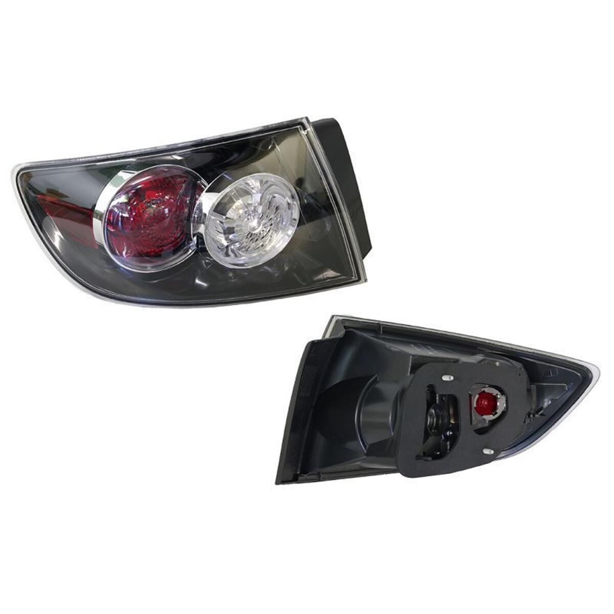 MAZDA 3 SEDAN  BK  01/2004 ~ 12/2008  TAIL LIGHT  LEFT HAND SIDE  (BLACK)(CLEAR)(RED), , scaau_hi-res