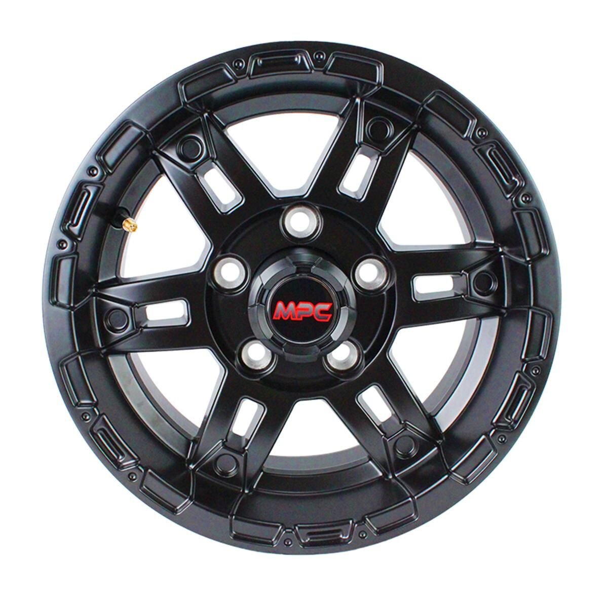 Sunrise 13 x 5.5" Ford Aluminum Alloy Mag Trailer Rim MPC Devil Satin Black 5x114.3, , scaau_hi-res