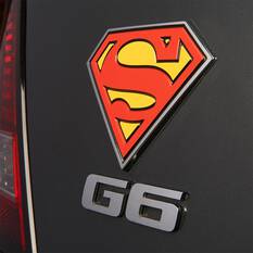 DC SUPERMAN 3D CAR EMBLEM (BLACK, RED, YELLOW AND CHROME), , scaau_hi-res
