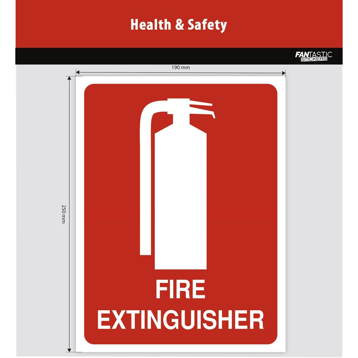 FIRE EXTINGUISHER SIGN 25CM, , scaau_hi-res