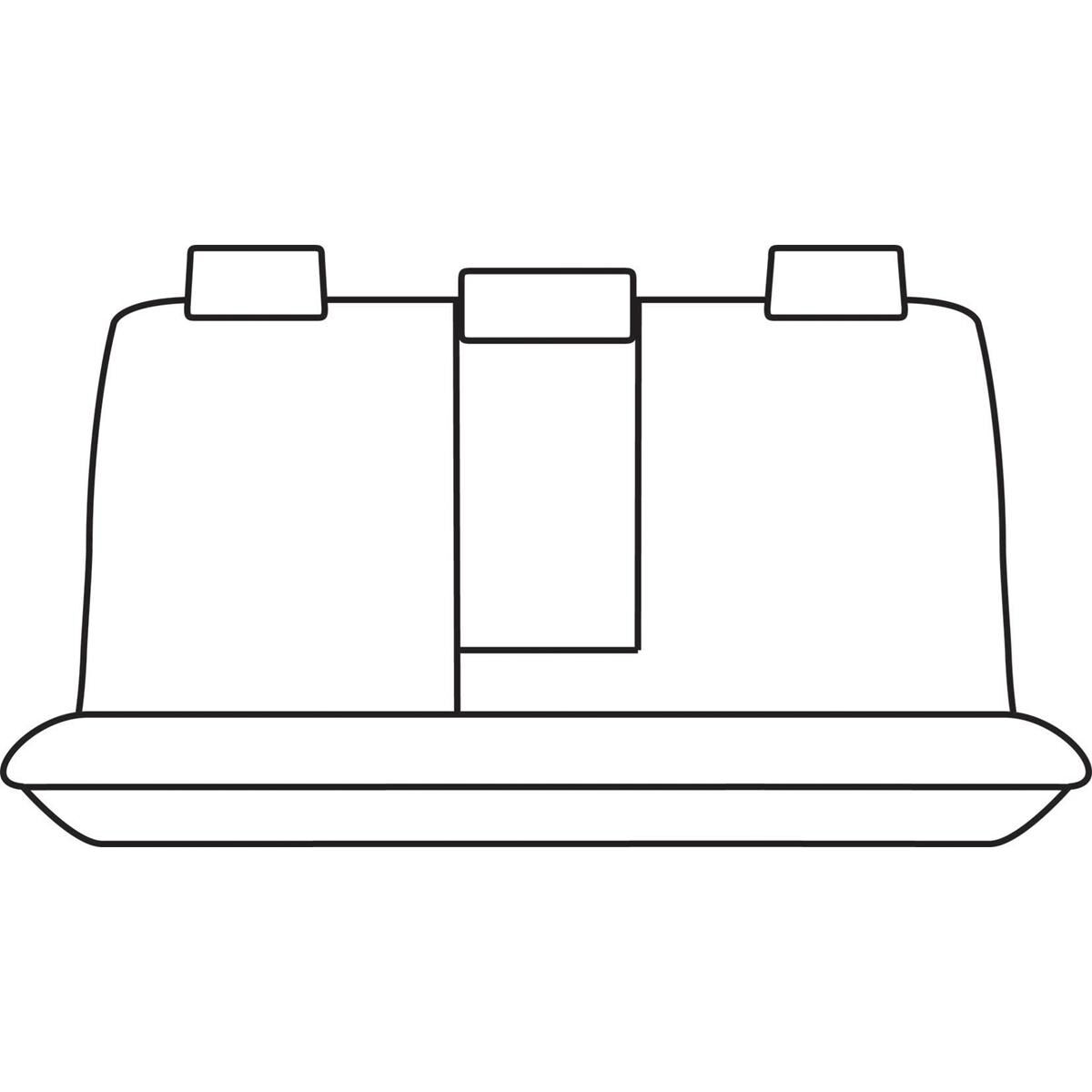 TRADIES CANVAS READY MADE SEAT COVERS - REAR, BLACK, SUITS MITSUBISHI OUTLANDER, , scaau_hi-res