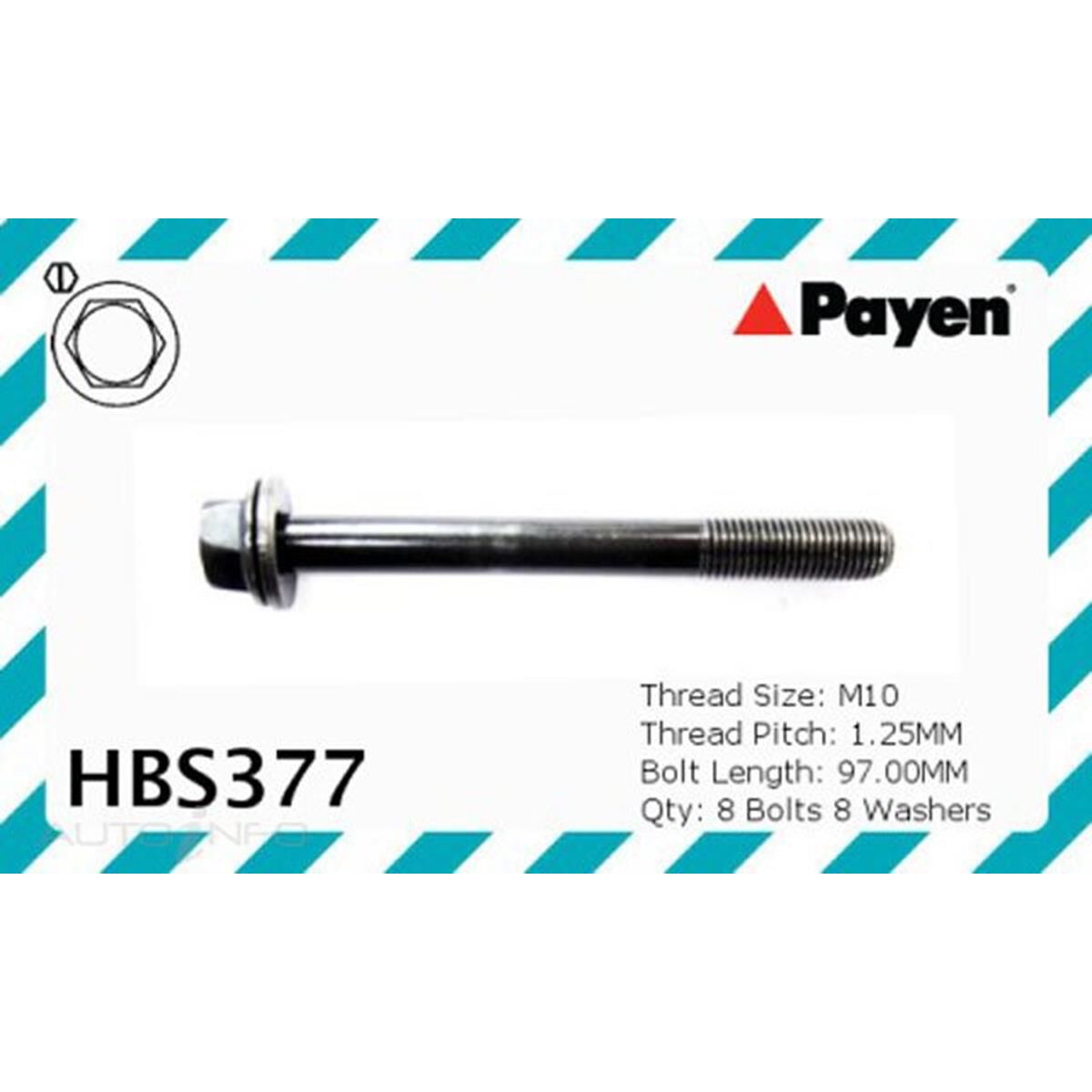 PAYEN HEAD BOLT DAEWOO F8CV, , scaau_hi-res