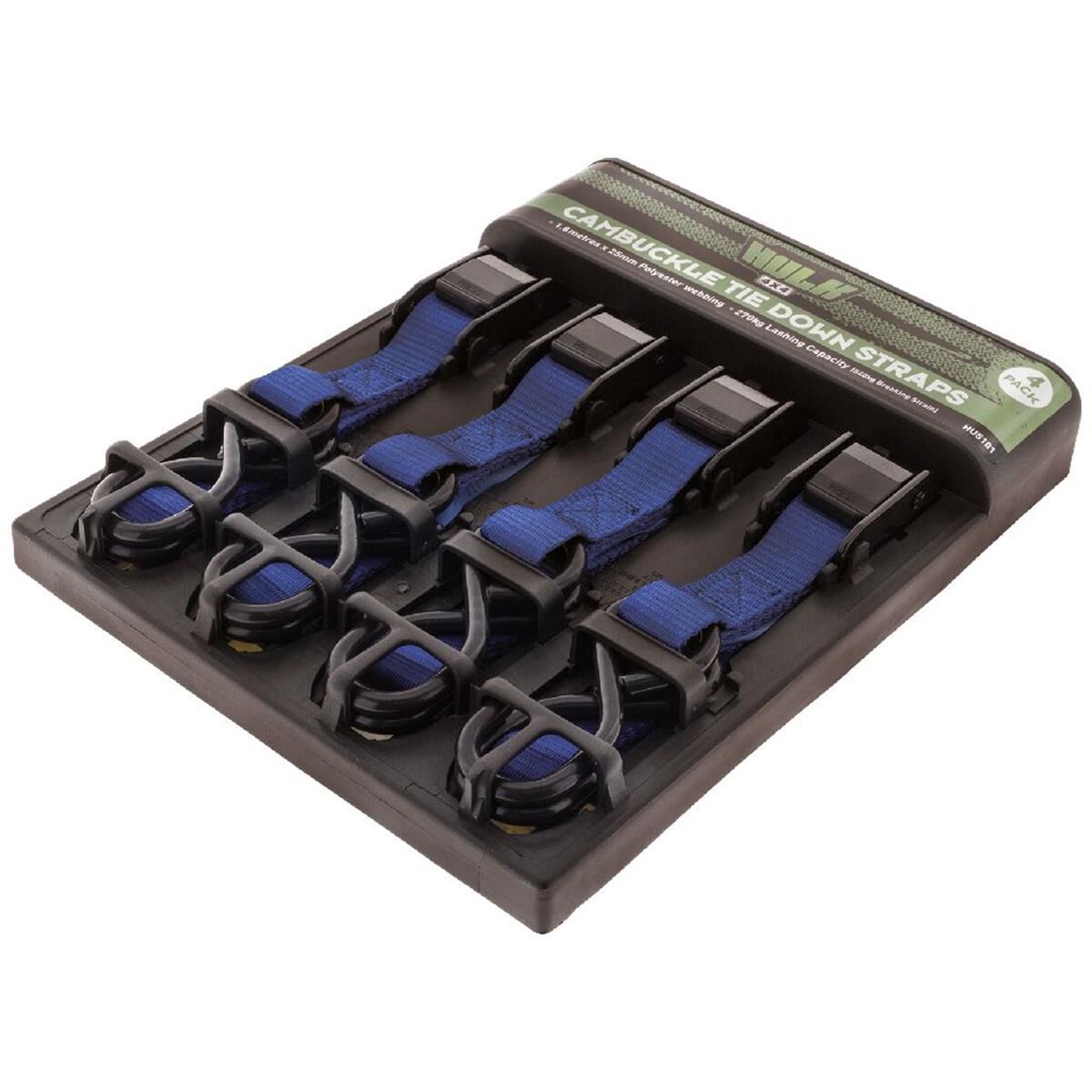 PKT 4 CAMBUCKLE TIEDOWN 1.8m x 25mm 270kg LASHING CAPACITY, , scaau_hi-res