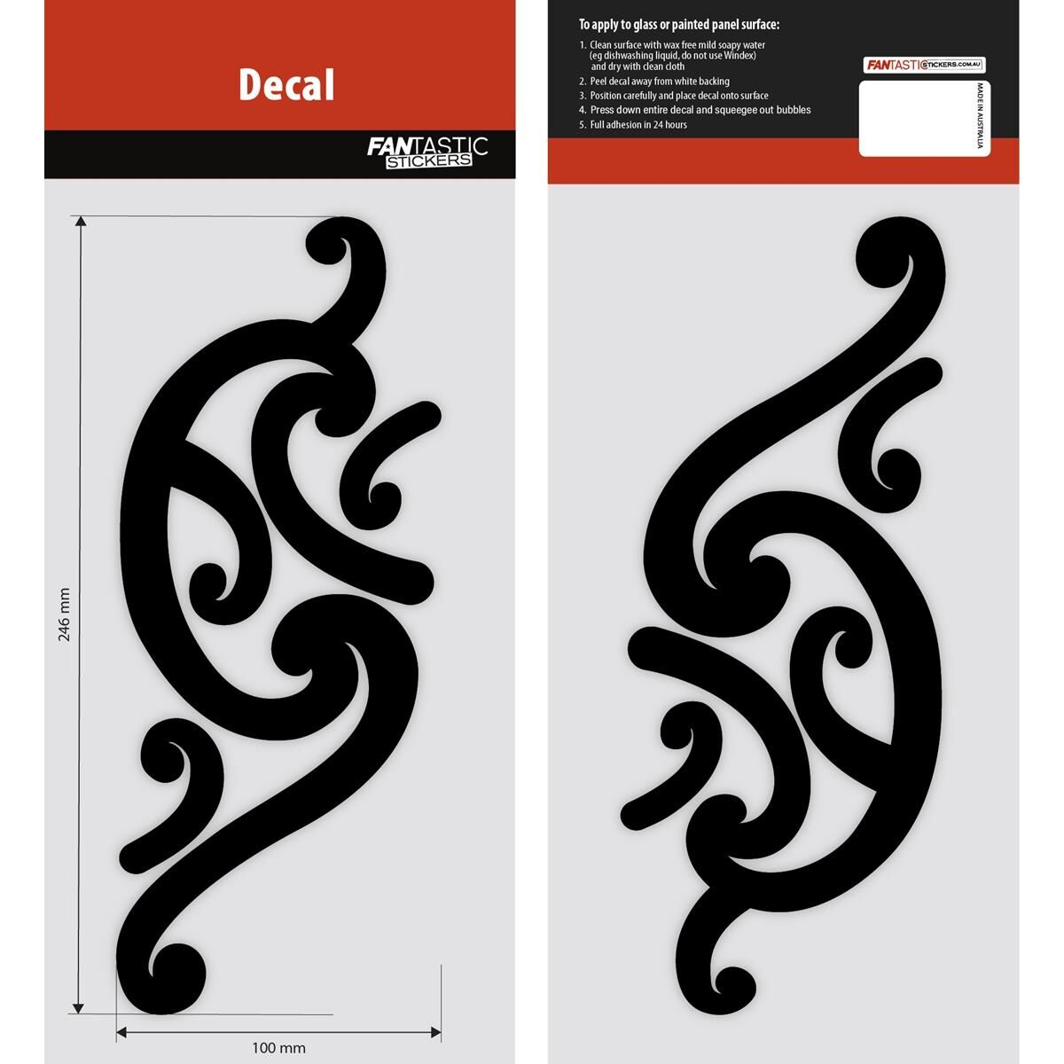 COMPUTER CUT BLACK VINYL - TRIBAL FEMININE TATTOO DESIGN, , scaau_hi-res