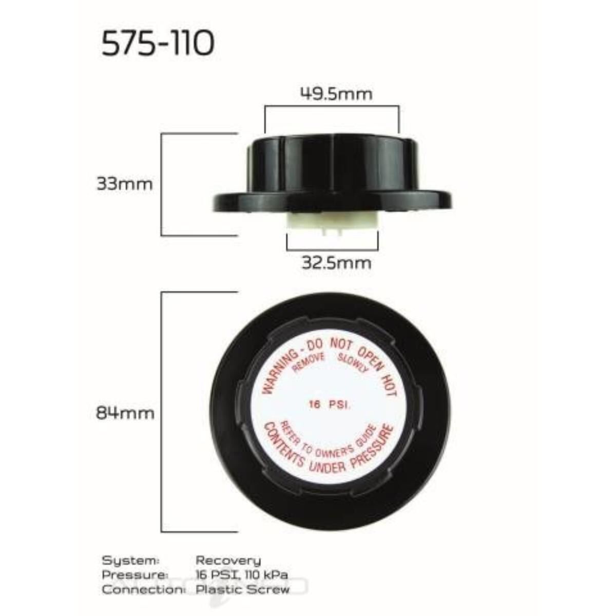 Supercheap top radiator cap