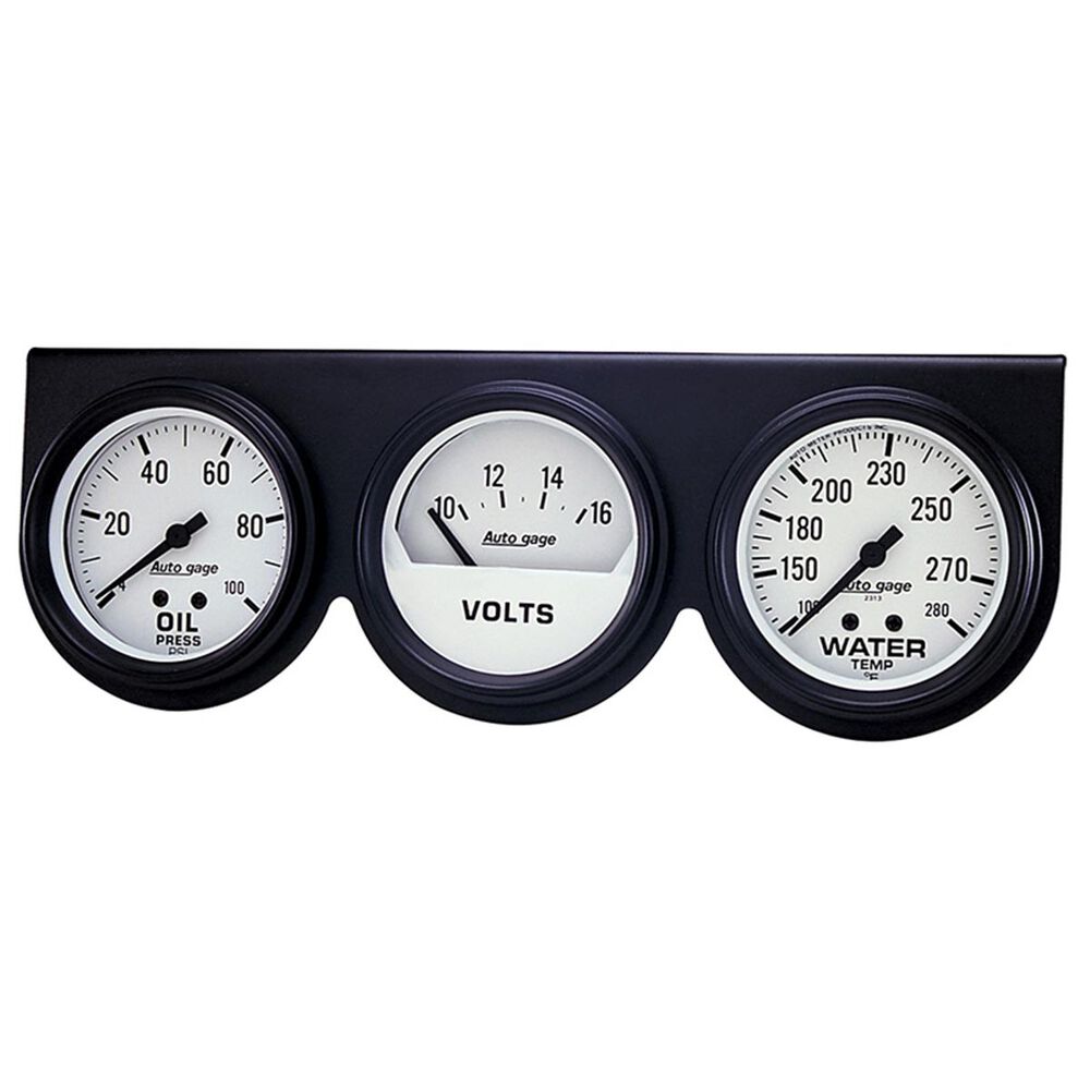 Autometer Auto gage 3 Gauge Oil/Volt/Water Black Console 2 5/8 Inch