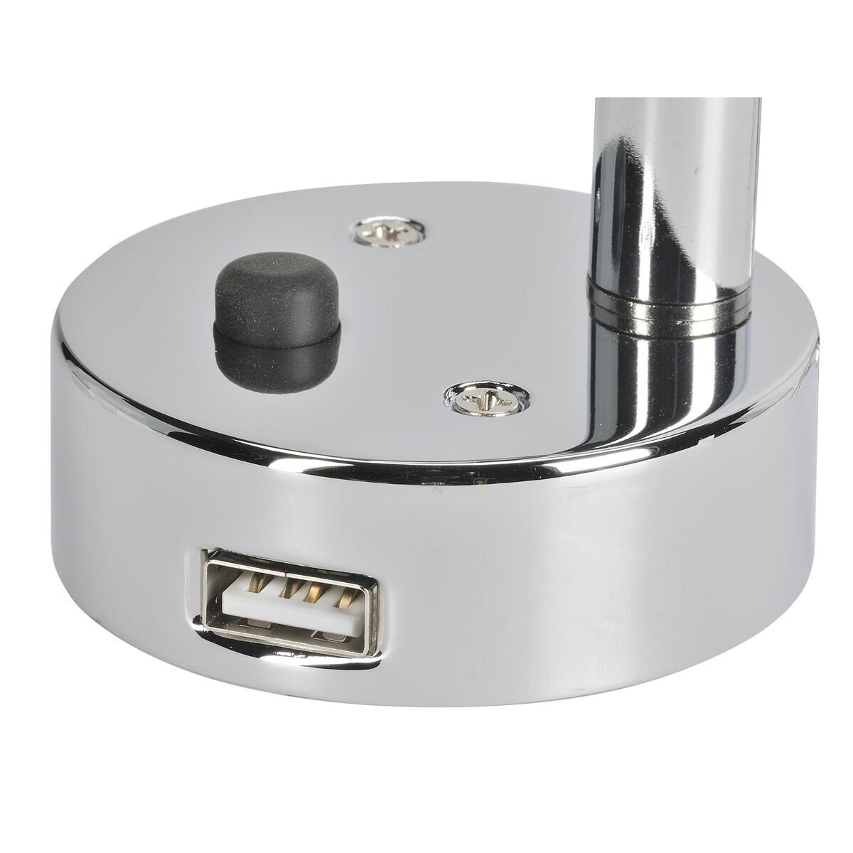 NARVA 12V SILVER INTERIOR LAMP WITH TOUCH SWITCH & 2A USB SOCKET, , scaau_hi-res