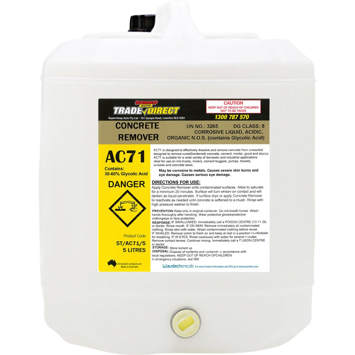 Concrete Remover - 20L Plastic Cube, , scaau_hi-res