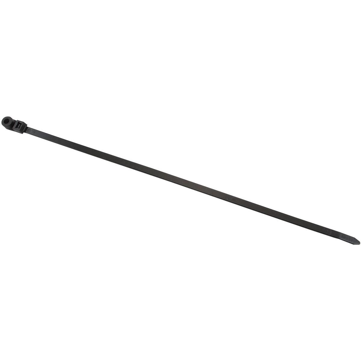 SCREW MOUNT CABLE TIES 7.6X400M6 100 PACK BLACK ZIP TIE PA66, , scaau_hi-res