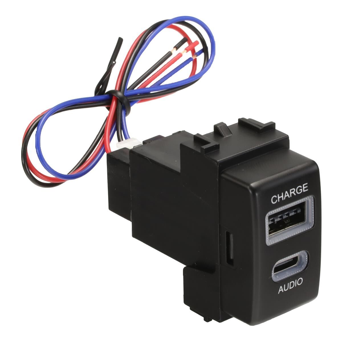 USB-C PASSTHROUGH AND USB CHARGE SOCKET TO SUIT NISSAN (21MM X 36MM), , scaau_hi-res