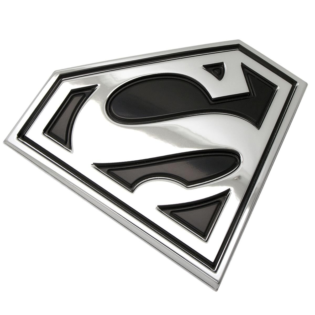 DC SUPERMAN 3D CAR EMBLEM (BLACK AND CHROME), , scaau_hi-res