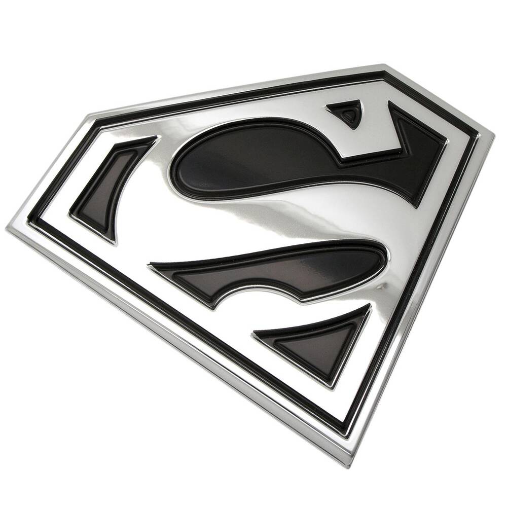Sw Sh Emblems Fan Emblems DC Superman 3D Black And Chrome Car Badge - 9672-012 ...