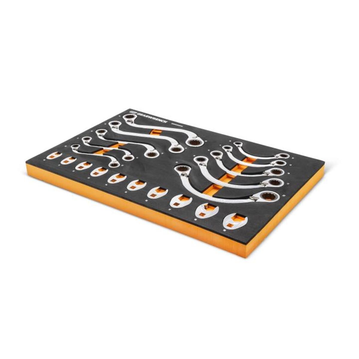 20 PIECE SPECIALTY RATCHETING METRIC WRENCH SET IN FOAM STORAGE TRAY, , scaau_hi-res