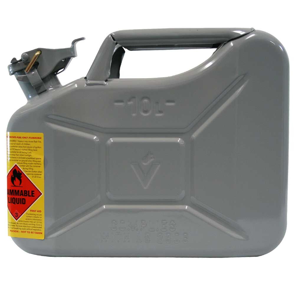 METAL JERRY CAN 10L 2 STROKE 50 1 PIPELINE GREY CARTON QTY 4, , scaau_hi-res