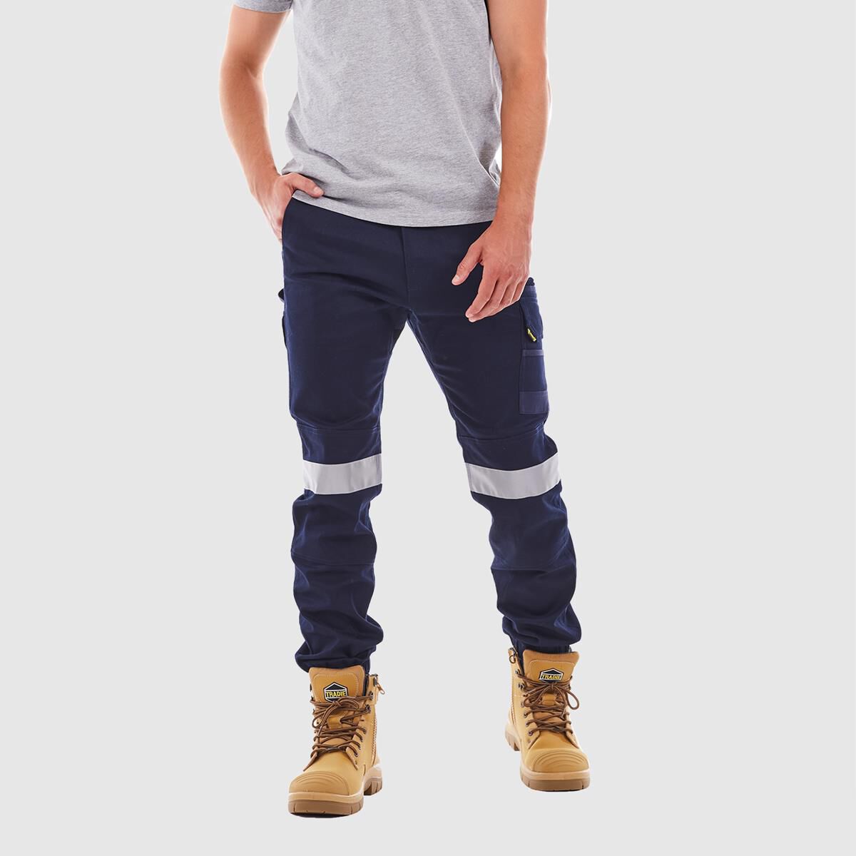 TRADIE SKINNY CUFF REFLECTIVE PANT NAVY 97, , scaau_hi-res