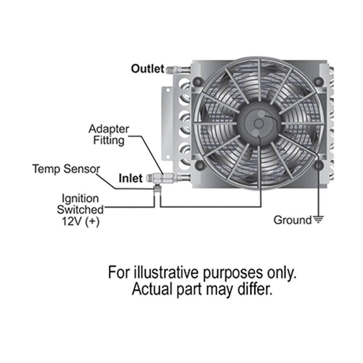 In-Line Fan Control Thermostat Premium 180 Degree -10AN x -10AN, , scaau_hi-res