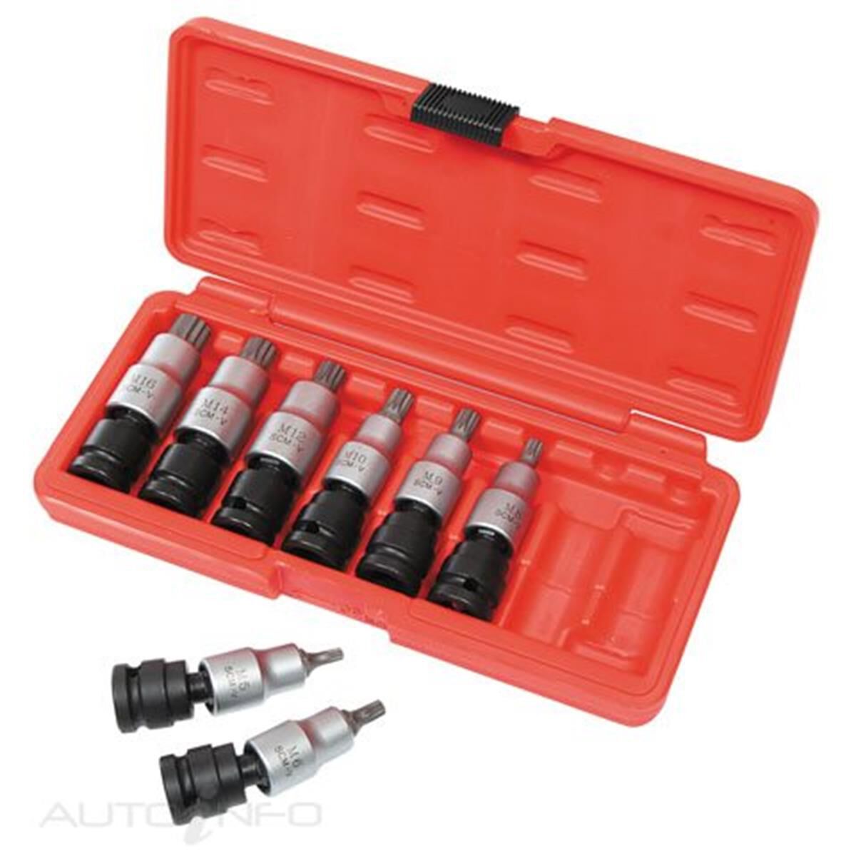 TOLEDO BIT SOCKET SET METRIC HEX 8PC, , scaau_hi-res