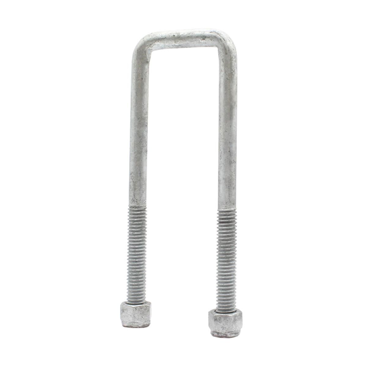 Sunrise U-Bolts with Nyloc Nut 1/2" Galvanised - 45mm Square, 170mm, , scaau_hi-res